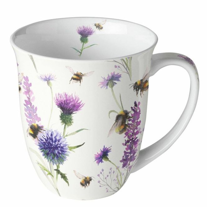 Hovedbilde Kaffekrus - Tekrus  med hank- blomster og bier
